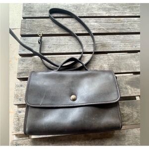 Coach Avenue, vintage, glovetanned cowhide briefcase, USA, 90s- Rehab- Read